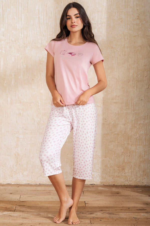 Pijama Mujer Capri Palo rosa 22010