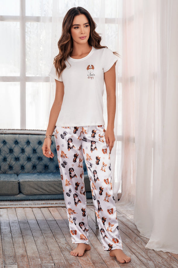 Conjunto Pantalón Satín 12168