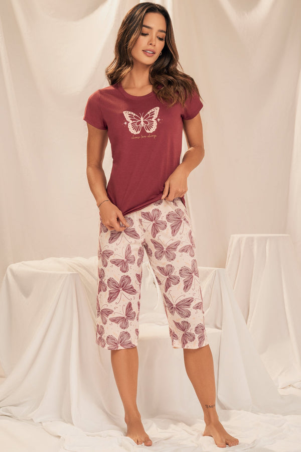 11928 Conjunto Capri M-Corta  Vino Tinto