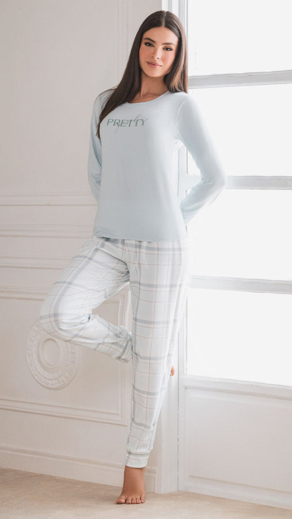 Pijama Térmica De Mujer Verde 23033