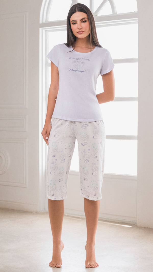 Pijama Mujer Capri Uva 22008