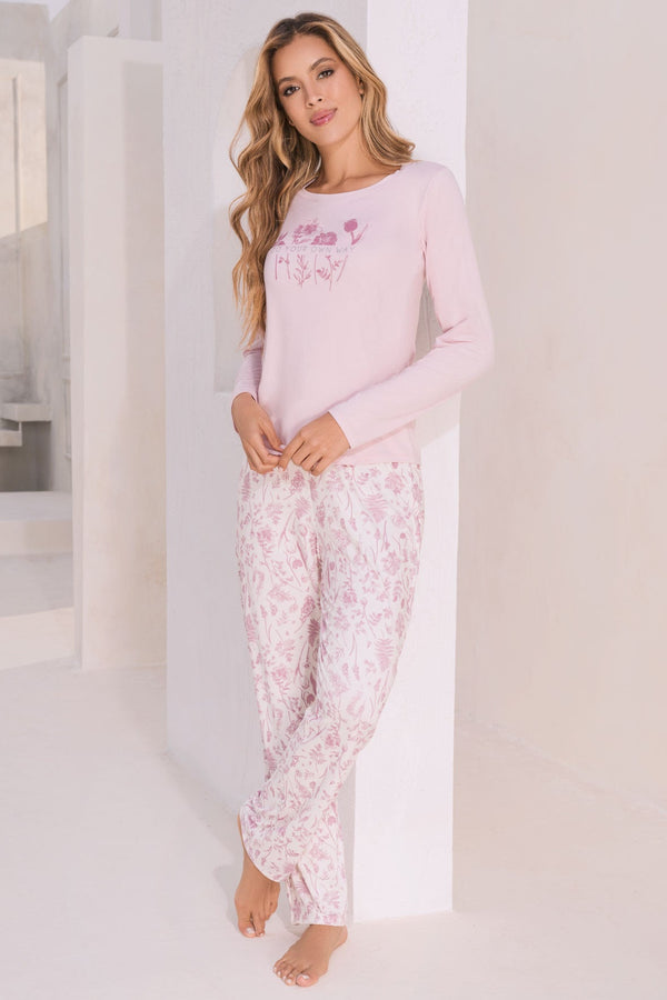 Conjunto Pantalon M-Larga  Rosado 12468