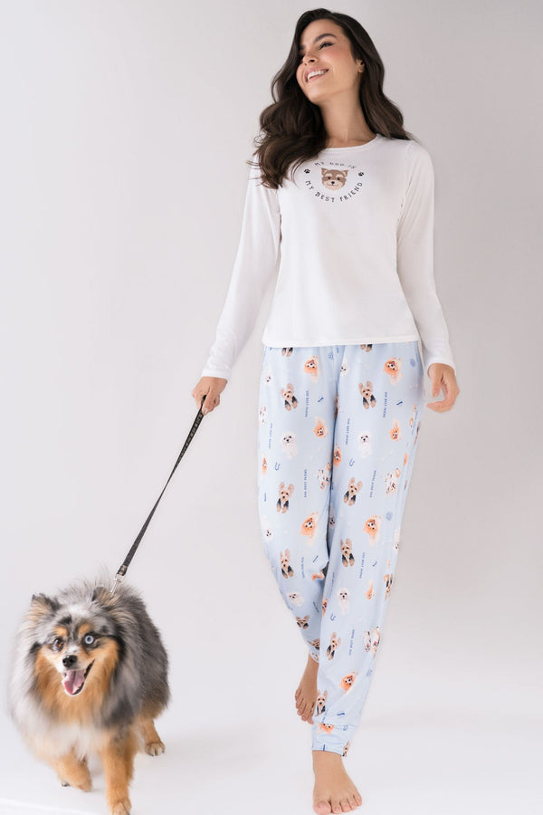 Conjunto Pantalón M-Larga Azul 23041