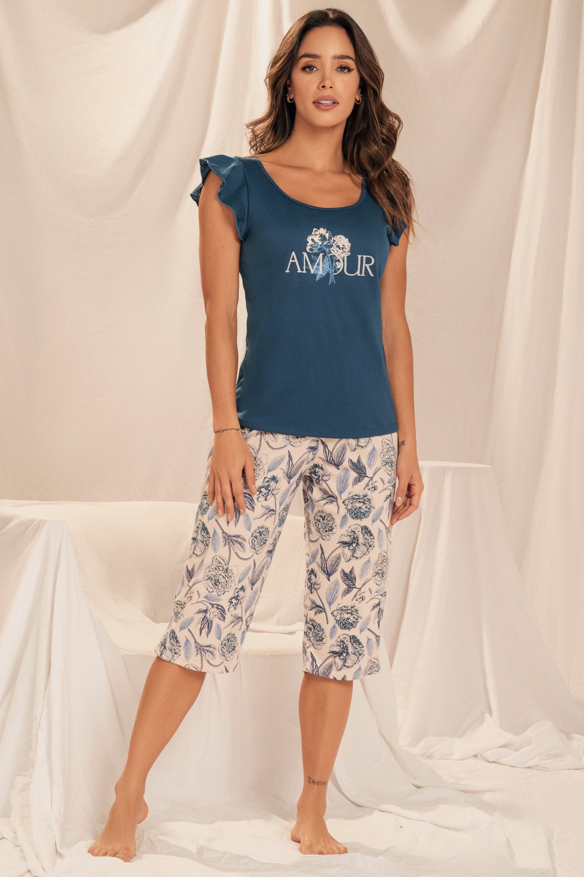 11929 Conjunto Capri M-Corta Azul – Mayoristas Provocame